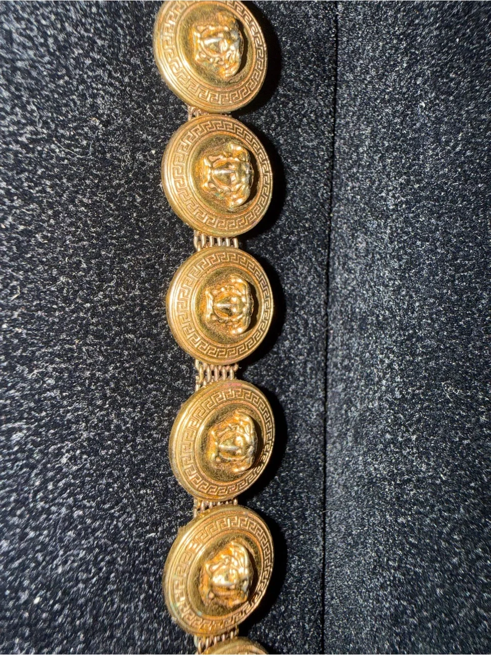 Versace Gold Medallion Choker- Classic Logo Chain